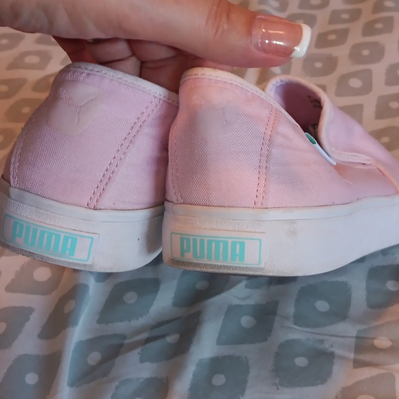 Puma Women's 9.5 Pink White Loafers Slip On's  Flats - Picture 10 of 10